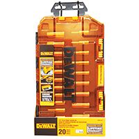 DeWALT DWMT73811 Metric/SAE Socket Set, Chrome, 20-Piece