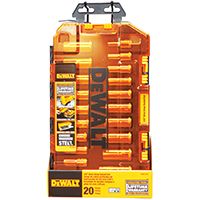 DeWALT DWMT73812 Metric/SAE Socket Set, Chrome, 20-Piece