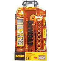 DeWALT DWMT73813 Metric/SAE Socket Set, Chrome, 23-Piece