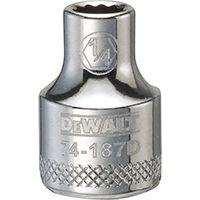 DeWALT DWMT74187OSP Hand Socket, SAE Measuring, 3/8 in Drive, 12-Point, 1/4 in Socket, Vanadium Steel