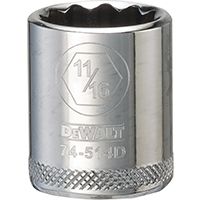 DeWALT DWMT74514OSP Hand Socket, SAE Measuring, 3/8 in Drive, 12-Point, 11/16 in Socket, Vanadium Steel