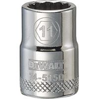 DeWALT DWMT74515OSP Hand Socket, Metric Measuring, 3/8 in Drive, 12-Point, 11 mm Socket, Vanadium Steel