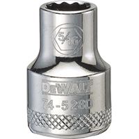 DeWALT DWMT74528OSP Hand Socket, SAE Measuring, 3/8 in Drive, 12-Point, 5/16 in Socket, Vanadium Steel