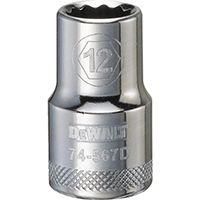 DeWALT DWMT74567OSP Drive Socket, Metric Measuring, 1/2 in Drive, 12-Point, 12 mm Socket, Vanadium Steel