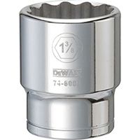 DeWALT DWMT74600OSP Drive Socket, SAE Measuring, 3/4 in Drive, 12-Point, 1-3/8 in Socket, Vanadium Steel