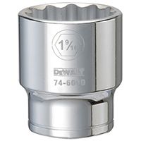 DeWALT DWMT74606OSP Drive Socket, SAE Measuring, 3/4 in Drive, 12-Point, 1-9/16 in Socket, Vanadium Steel