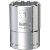 DeWALT DWMT74607OSP Drive Socket, SAE Measuring, 3/4 in Drive, 12-Point, 1 in Socket, Vanadium Steel