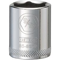 DeWALT DWMT85861OSP Hand Socket, SAE Measuring, 1/4 in Drive, 6-Point, 9/16 in Socket, Vanadium Steel