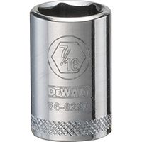 DeWALT DWMT86029OSP Hand Socket, SAE Measuring, 1/4 in Drive, 6-Point, 7/16 in Socket, Vanadium Steel