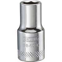 DeWALT DWMT86103OSP Hand Socket, Metric Measuring, 1/4 in Drive, 6-Point, 6 mm Socket, Vanadium Steel