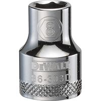 DeWALT DWMT86303OSP Hand Socket, Metric Measuring, 3/8 in Drive, 6-Point, 8 mm Socket, Vanadium Steel