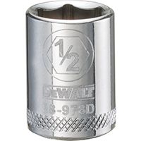 DeWALT DWMT88978OSP Hand Socket, SAE Measuring, 3/8 in Drive, 6-Point, 1/2 in Socket, Vanadium Steel