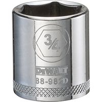 DeWALT DWMT88982OSP Hand Socket, SAE Measuring, 3/8 in Drive, 6-Point, 3/4 in Socket, Vanadium Steel