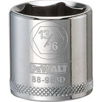 DeWALT DWMT88983OSP Hand Socket, SAE Measuring, 3/8 in Drive, 6-Point, 13/16 in Socket, Vanadium Steel