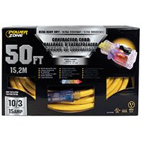 PowerZone Pro Sjtow Extension Cord, 10/3, 50 Ft