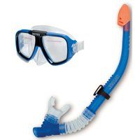 INTEX 55948 Swim Mask Set, Polycarbonate Lens, Thermoplastic Rubber Frame