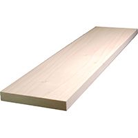 ALEXANDRIA Moulding 0Q1X6-27048C Hardwood Board, 4 ft L, 6 in W, 1 in Thick, Poplar