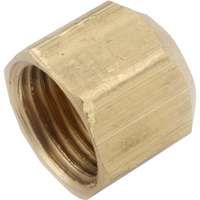 Anderson Metals 754040-04 Tube Cap, 1/4 in Flare, 1400 psi, Brass