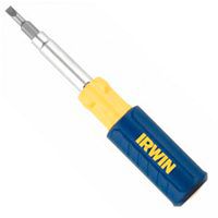 IRWIN 2051100 Screwdriver, PH1, PH2, SL 3/16 in, SL 1/4 in, SQ1, SQ2, 1/4 in Hex, 3/8 in Hex, 5/16 in Hex Tip