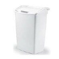 Rubbermaid 2803 Series FG280300WHT Waste Basket, 45 qt Capacity, Polyethylene, White