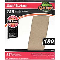 Gator 3261 Sanding Sheet, 180-Grit, Extra Fine, Aluminum Oxide