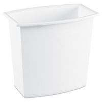 Sterilite 10220012 Vanity Waste Basket, 2 gal Capacity, Rectangular, Plastic, White
