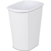 Sterilite 10518006 Waste Basket, 3 gal Capacity, Rectangular, White