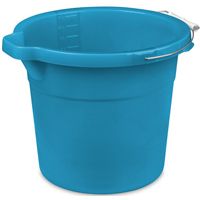 Sterilite 11254306 Spout Pail, 12 qt Capacity, Round, Metal/Plastic, Blue