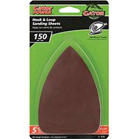 Gator 3731 Sanding Sheet, 150-Grit, Fine, Aluminum Oxide, 5 in L