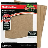 Gator 4445 Sanding Sheet, 100, 150, 220-Grit, Extra Fine/Fine/Medium, Aluminum Oxide