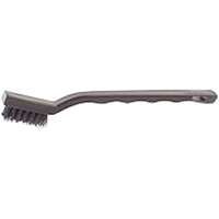 ProSource Mini Wire Brush, Stainless Steel Trim, Plastic Handle