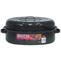 Granite Ware F0509-2 Roaster, 15 lb Capacity, Porcelain/Steel, Black