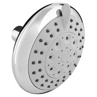 Plumb Pak K703CP Round Showerhead, 1.8 gpm, 5 Spray Functions, 4-3/4 in Head diameter, Metal/Plastic, Polished Chrome