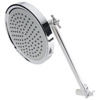 Plumb Pak K731CP Adjustable, Arm Round Showerhead, 1.8 gpm, 1 Spray Functions, 5.8 in Head diameter, Metal/Plastic