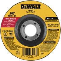 DeWALT DW8420 High Performance, Type 27 Cutting Wheel, 5/8 in Arbor, 60-Grit, Aluminum Oxide, 4 in Dia