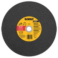 Dewalt Type 1 Cutting Wheel, 12 in Dia, 20 mm, 24 Grit, 6400 rpm, Aluminum Oxide