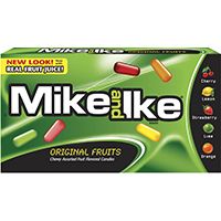 MIKE AND IKE MIBOX12 Original Chewy Fruit, 5 oz Box