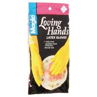 Spontex 69982 Extra-Flexible Protector Gloves, M, Yellow, Latex