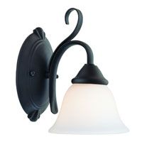 Boston Harbor Dimmable Vanity Light Fixture, (1) 60/13 W, Medium, A19/Cfl Lamp, Matte Black