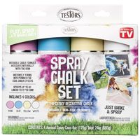 Rust-Oleum 306006 Spray Chalk 4 Color Kit, Yellow/Blue/Pink/White, 94 deg C, Liquid, Mild