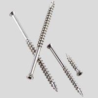 Simpson Strong-Tie Stainless Wood Screw, #10 Thread, Coarse, #2 Drive, Type 17 Point