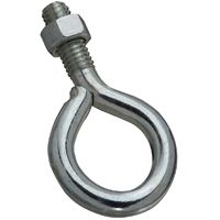 National Hardware N221-259 Eye Bolt, 3/8-16 Thread, 1 in L Thread, 1 in ID Dia Eye, Steel, Zinc