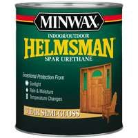 Minwax Helmsman 63210444 Spar Urethane Paint, Clear, Semi-Gloss, 1 qt Can