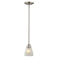 Boston Harbor Dimmable Mini Pendant Light, (1) 60/13 W, Medium Lamp, 45-3/4 In H X 4-7/8 In W, Brushed Nickel