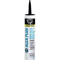 DAP ALEX PLUS 18126 Acrylic Latex Caulk with Silicone, Black, 10.1 fl-oz Cartridge