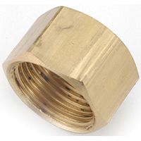 Anderson Metals 730081-04 Tube Cap, 1/4 in Compression, 300 psi, Brass