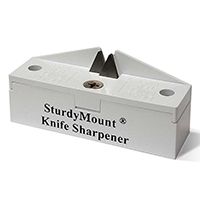 Accusharp SturdyMount Utility Knife Sharpener, For Use With All Types of Knives, White