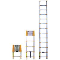 XTEND+CLIMB Home Series 770P Telescoping Ladder, 225 lb Weight Capacity, 13-Step, Aluminum Alloy, Gray/Yellow