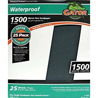 Gator 3287 Sanding Sheet, 1500-Grit, Silicone Carbide