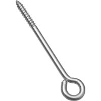 National Hardware N220-780 Lag Screw Eye, 1/4 in Thread, 1-1/2 in L Thread, 1/2 in ID Dia Eye, Stainless Steel